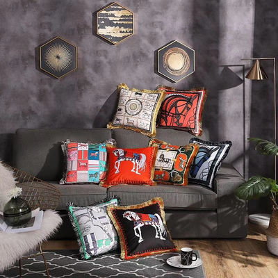 tampa pintado à mão decorativa Sofa Geometric do coxim dos descansos 45*45cm do carro 500g