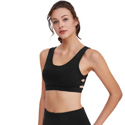 Parte superior completa customizável da ioga do sutiã 78%Polyester 22%Spandex do exercício da alta intensidade