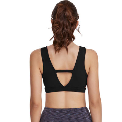 Parte superior completa customizável da ioga do sutiã 78%Polyester 22%Spandex do exercício da alta intensidade
