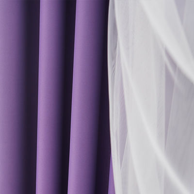 Lado dobro Matte Polyester Curtain Fabric Blackout 90% que protegem