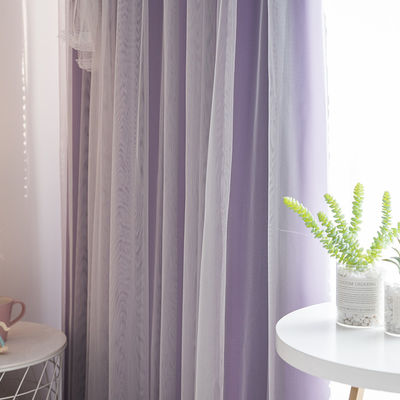 Lado dobro Matte Polyester Curtain Fabric Blackout 90% que protegem