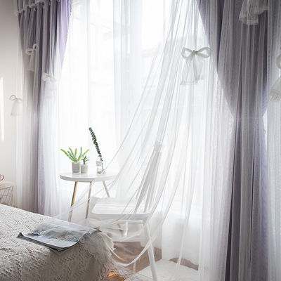 Lado dobro Matte Polyester Curtain Fabric Blackout 90% que protegem