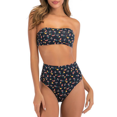 Biquini amigável Swimmwear sem costas sustentável respirável do roupa de banho do poliéster do triângulo de Eco