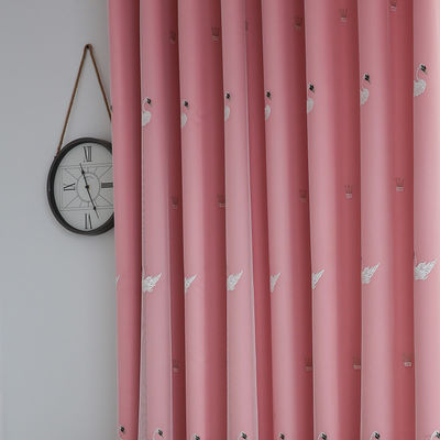 Poliéster 100% completo da tela 52*84inch da cortina branca de linho do escurecimento