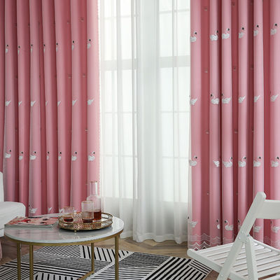 Tela 100% branca de Gauze Curtains Sheer Floral Embroidered do algodão do poliéster