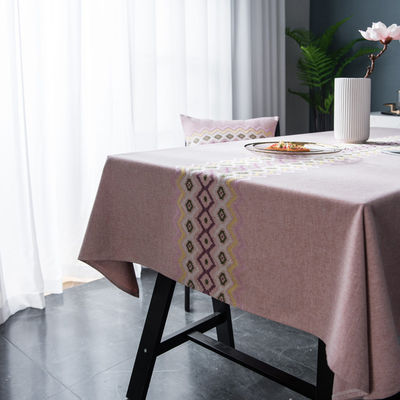 Linho resistente da toalha de mesa luxuosa impermeável do algodão de linhos de tabela