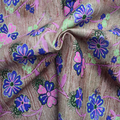 Ramie Digital da viscose 45% de 55% que imprime o tecido de algodão do vestido