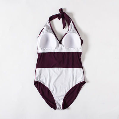 Do biquini ocasional do roupa de banho do poliéster da praia do verão maiôs sem costas