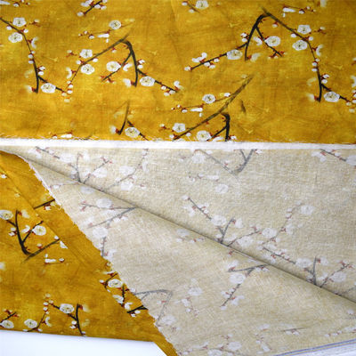 tela do cetim da cópia floral do algodão do corredor da tabela do Ramie de 21s*21s Digitas