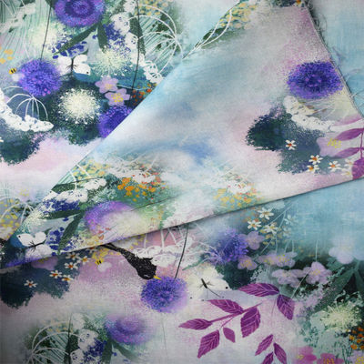 Tela de imitação de Dull Satin Spun Polyester Knitted do algodão 190GSM