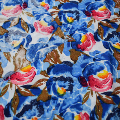 O teste padrão de flor moderno imprimiu a tela de rayon de bambu