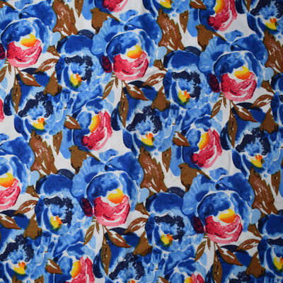 O teste padrão de flor moderno imprimiu a tela de rayon de bambu