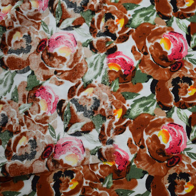 Digitas lisas que imprimem a tela de seda 45S*45S do vestido floral do jacquard de rayon