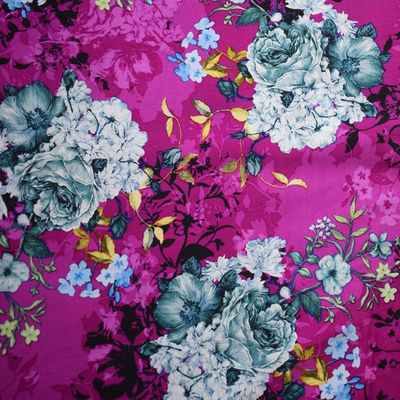 Impressão bonita de Digitas da planície da tela de rayon 45S*45S viscoso