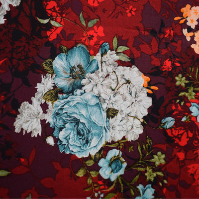 Do fundamento da planície da tela macia de rayon vestido 100% de casamento impresso floral