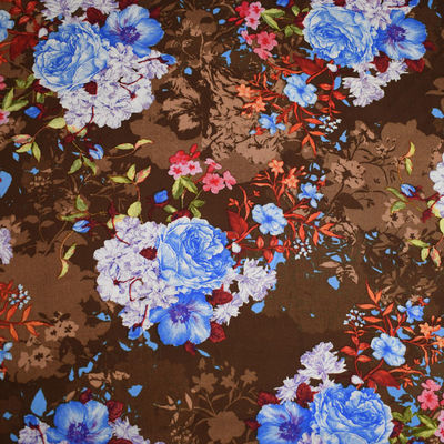 Do fundamento da planície da tela macia de rayon vestido 100% de casamento impresso floral