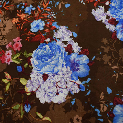 Do fundamento da planície da tela macia de rayon vestido 100% de casamento impresso floral