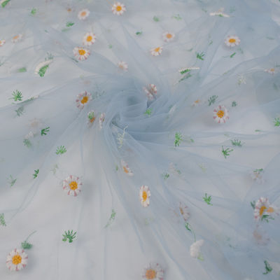 Os vestidos perlaram lantejoula líquida macia a tela bordada do laço