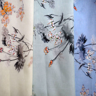 A tela macia Tencel do tule do teste padrão floral imprimiu algodão puro a roupa de noite impressa