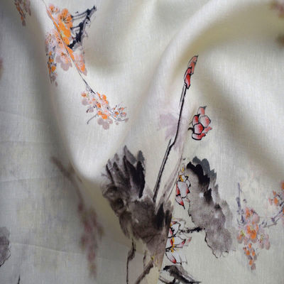A tela macia Tencel do tule do teste padrão floral imprimiu algodão puro a roupa de noite impressa