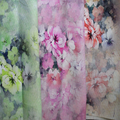 A tela macia Tencel do tule do teste padrão floral imprimiu algodão puro a roupa de noite impressa