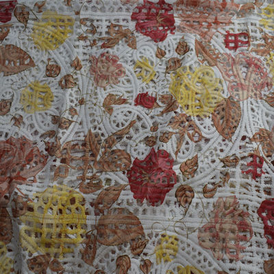 Os tecidos de algodão do poliéster de matéria têxtil bordaram imprimir o jacquard do vestido do vestuário