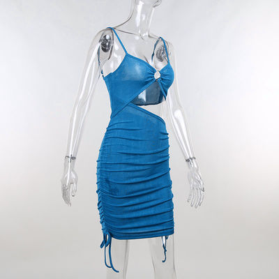 Saia &quot;sexy&quot; da cavidade do círculo da corda da tração da corda do vestido da cabeçada