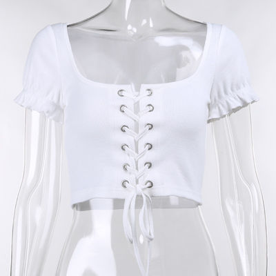 Umbigo magro multi - grãos do colar da cor U com as mulheres da blusa do casaco de lã