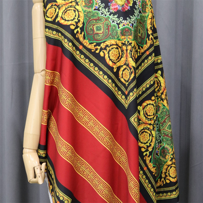 Roupa 100% material impressa ilha do poliéster da tela do vestido do OEM