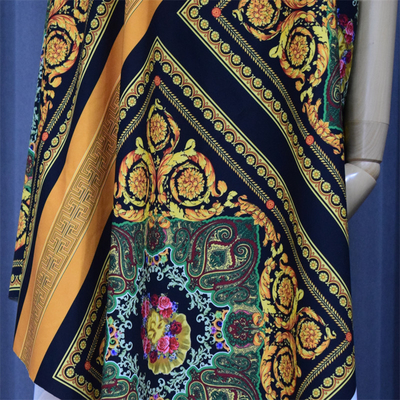 Roupa 100% material impressa ilha do poliéster da tela do vestido do OEM