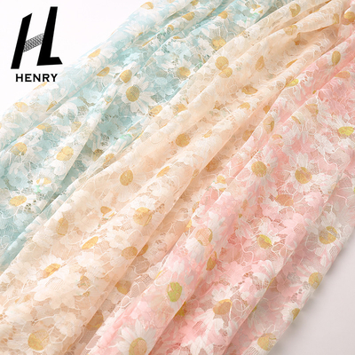 Flor macia personalizada Digital da tela do tule que imprime Mesh Fabric