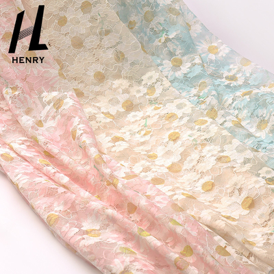 Flor macia personalizada Digital da tela do tule que imprime Mesh Fabric
