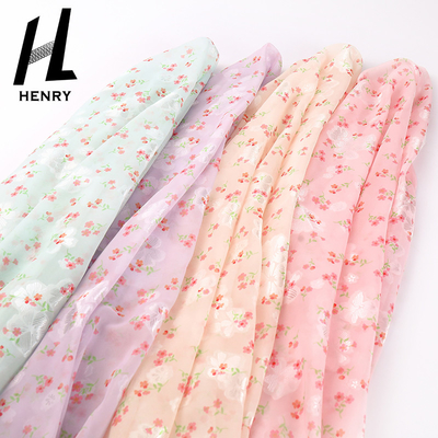Gaze de seda floral de pouco peso de Mesh Soft Tulle Fabric Digital