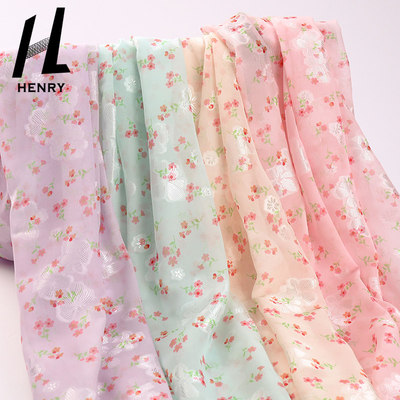 Gaze de seda floral de pouco peso de Mesh Soft Tulle Fabric Digital