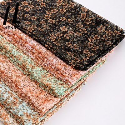 O pano bordado da flor da tela 3D do tule do preço de fábrica laço de pouco peso barato imprimiu a tela para o vestido