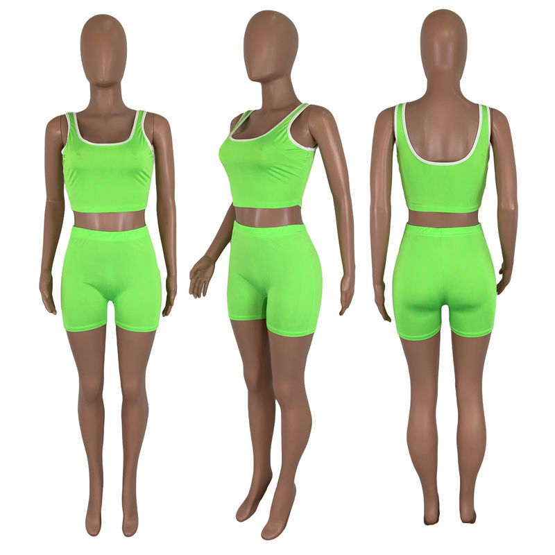 O short sem mangas &quot;sexy&quot; puro da mola da cor &amp; da veste do verão ajustou 13 cores